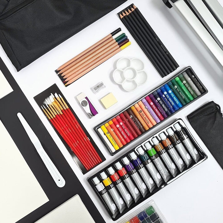 Veliki umetniški set Daler-Rowney s slikarski stojalom – pogled 6