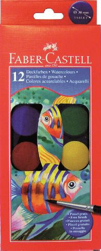 Vodene barvice 30 mm - 12 barv