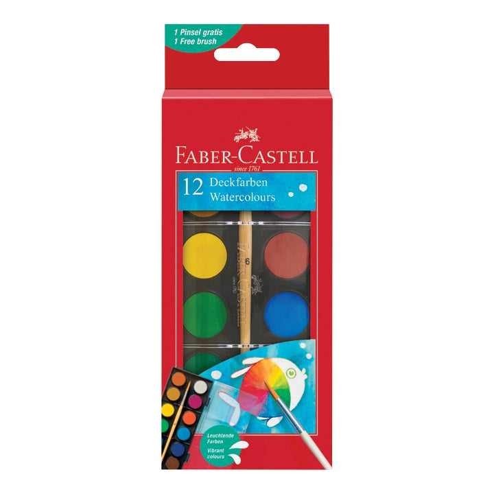 Vodene barvice Faber-Castell 24 mm - 12 barv — slika 1