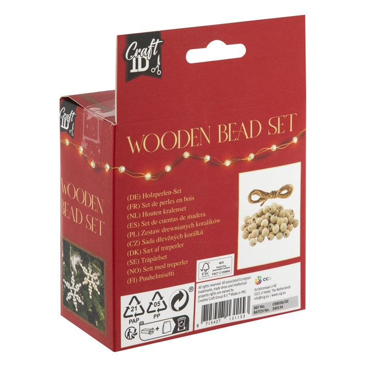 XMAS STARS Lesene kroglice Set – pogled 2