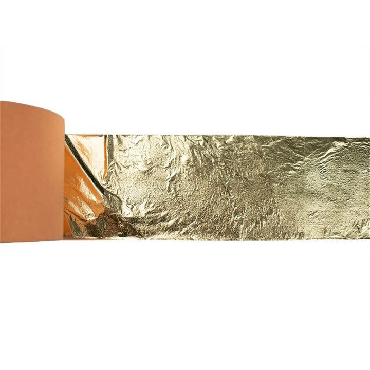 Zlate kovinske rezine v zvitku 2,5 cm x 50 m – pogled 2