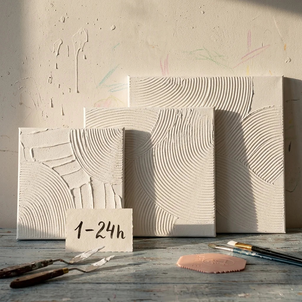 Reliefi iz 3D reliefne paste za modeliranje se sušijo na zraku — 1 do 24 ur