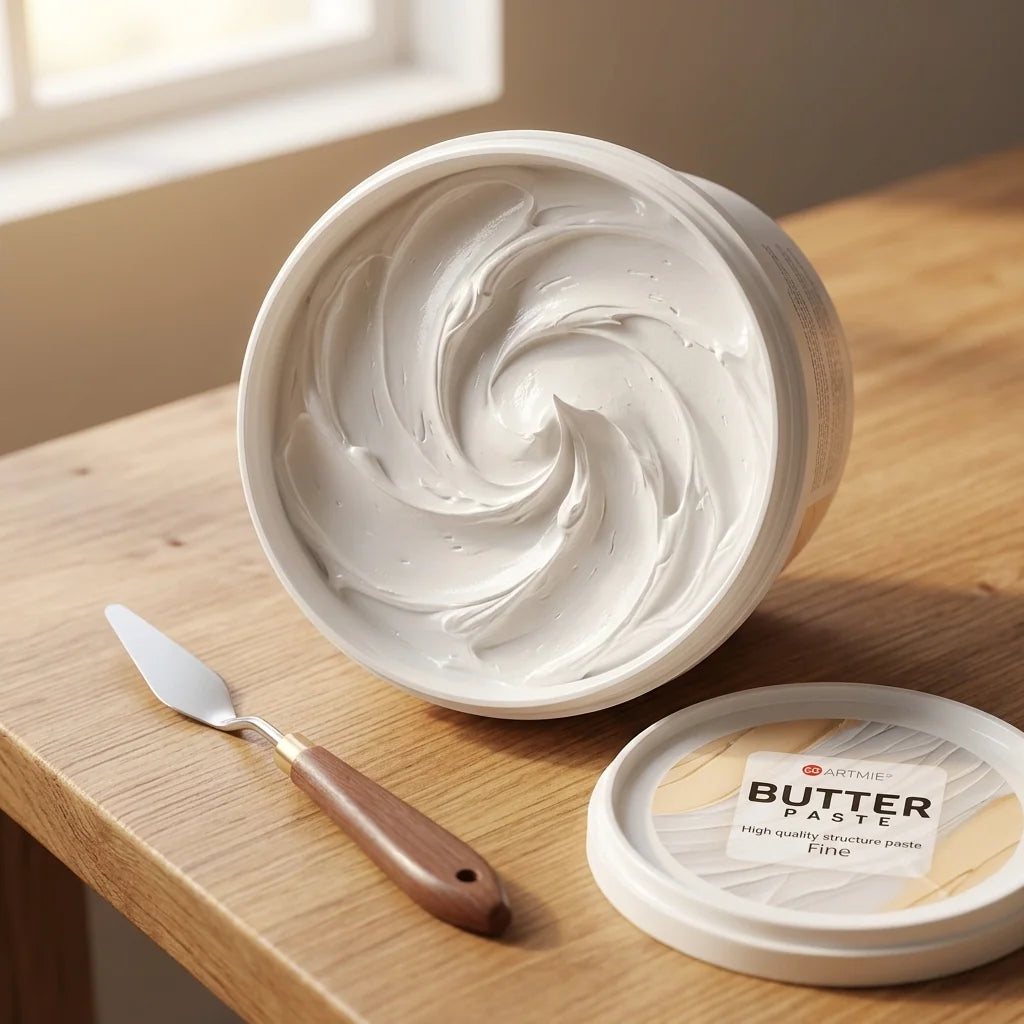 Odprta embalaža ARTMIE Butter Paste — vidna struktura paste v notranjosti