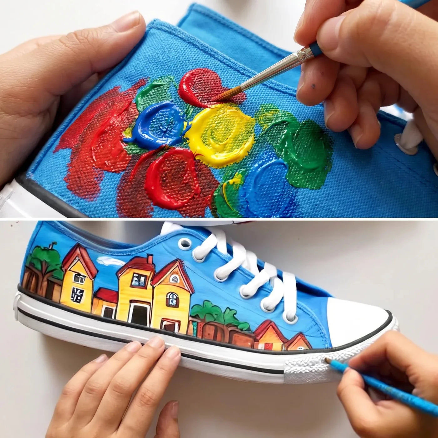 Slikanje vzorca z barvo za tekstil ARTMIE Cacadu