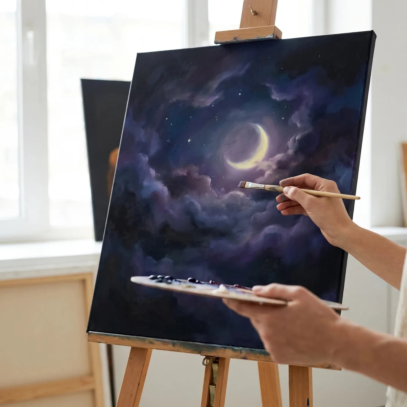 Oljna slika na črnem platnu PROFI ARTMIE