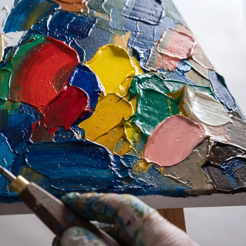 Debele impasto teksture v odtenkih palete ARTMIE Euforia