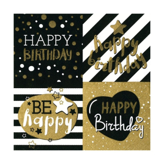 Servieta za DECOUPAGE - Happy Birthday - 1kom